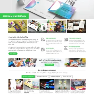 Thiết kế website dịch vụ in ấn chuyên nghiệp