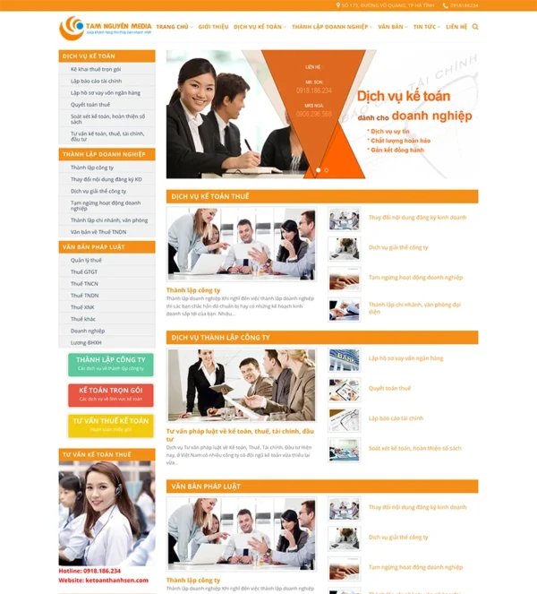 Thiết kế website dịch vụ kế toán chuyên nghiệp Tam Nguyên Media Thiết kế website dịch vụ kế toán chuyên nghiệp