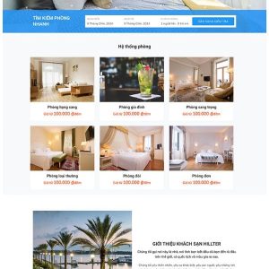 Thiết kế website giới thiệu dịch vụ đặt phòng khách sạn trực tuyến