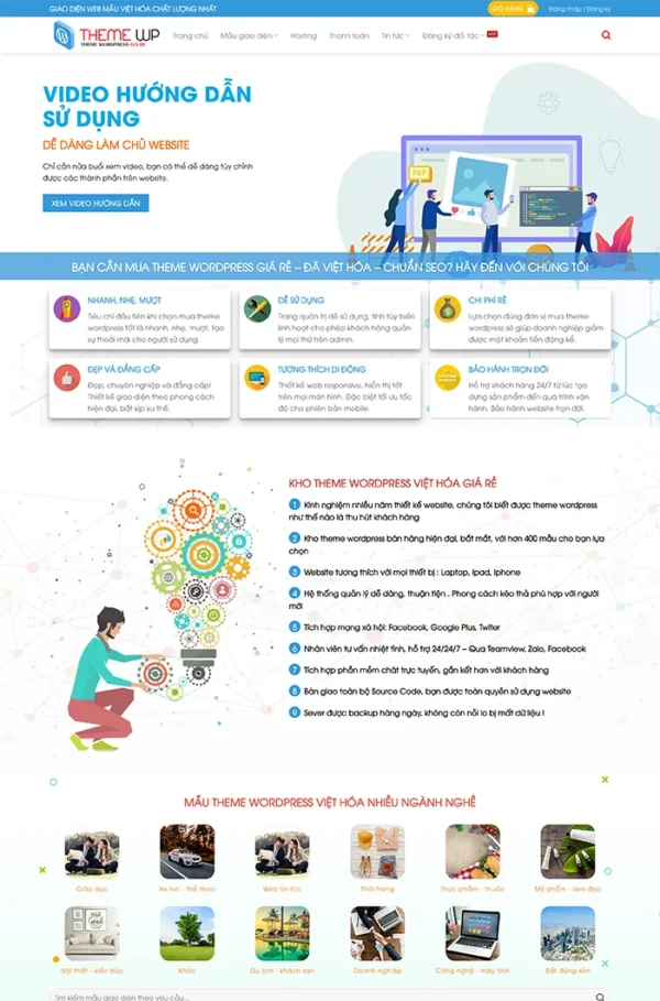 Thiết kế website bán theme wordpress chuyên nghiệp Tam Nguyên Media Thiết kế website bán theme wordpress chuyên nghiệp