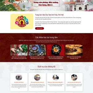 Thiết kế website khoá học phong thuỷ chuyên nghiệp