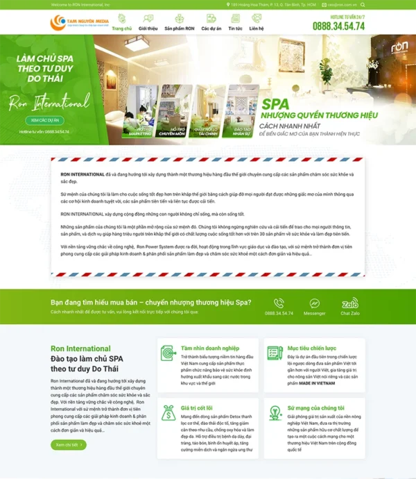 Mẫu giao diện website làm đẹp trọn gói giá rẻ Tam Nguyên Media Mẫu giao diện website làm đẹp trọn gói giá rẻ