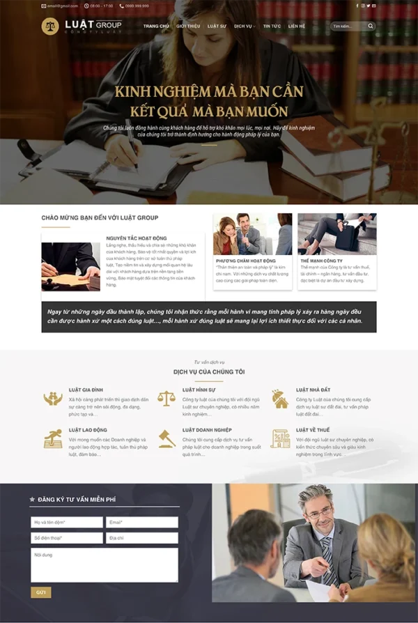 Thiết kế website dịch vụ luật sư chuyên nghiệp Tam Nguyên Media Thiết kế website dịch vụ luật sư chuyên nghiệp