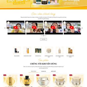 Thiết kế website bán hàng mỹ phẩm đẹp