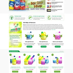 Thiết kế website nước giặt, nước tẩy