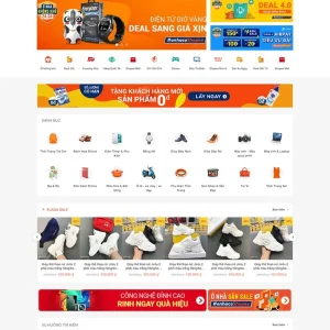 Thiết kế website giao diện giống sàn TMĐT Shoppee