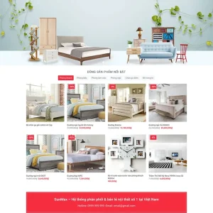 Thiết kế website siêu thị nội thất