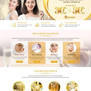 Thiết kế website thẩm mỹ viện công nghệ châu âu
