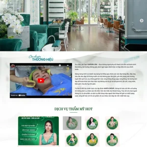 Mẫu giao diện website spa, làm đẹp chuẩn SEO giá rẻ