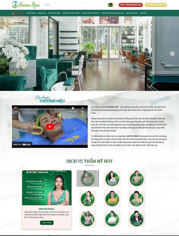 Mẫu giao diện website spa, làm đẹp chuẩn SEO giá rẻ Tam Nguyên Media Mẫu giao diện website spa, làm đẹp chuẩn SEO giá rẻ