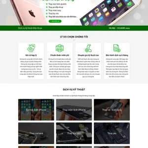 Thiết kế website dịch vụ sửa điện thoại giá rẻ