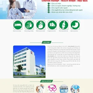 Thiết kế website dịch vụ khám sức khoẻ và thiết bị y tế