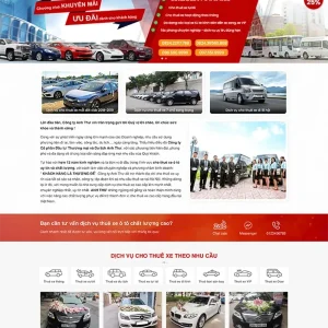 Thiết kế website cho thuê xe ôtô chất lượng cao