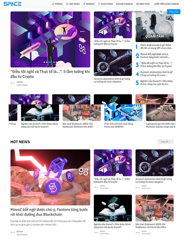 Mẫu website cung cấp thông tin tiền ảo Tam Nguyên Media Thiết kế website cung cấp thông tin tiền ảo