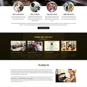 Thiết kế website trung tâm nghệ thuật chuyên nghiệp