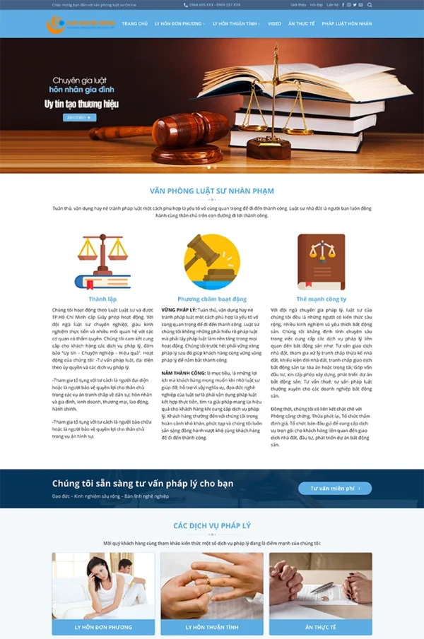 Thiết kế website văn phòng luật sư Online Tam Nguyên Media Thiết kế website văn phòng luật sư Online