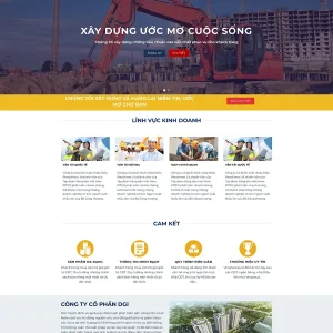 Mẫu website công ty xây dựng chuyên nghiệp