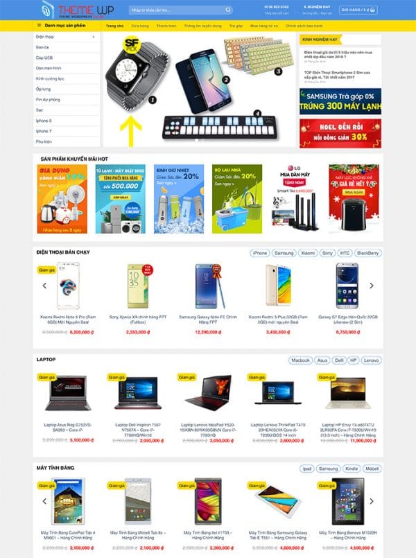 Thiết kế website bán hàng điện máy cơ bản Tam Nguyên Media Thiết kế website bán hàng điện máy cơ bản