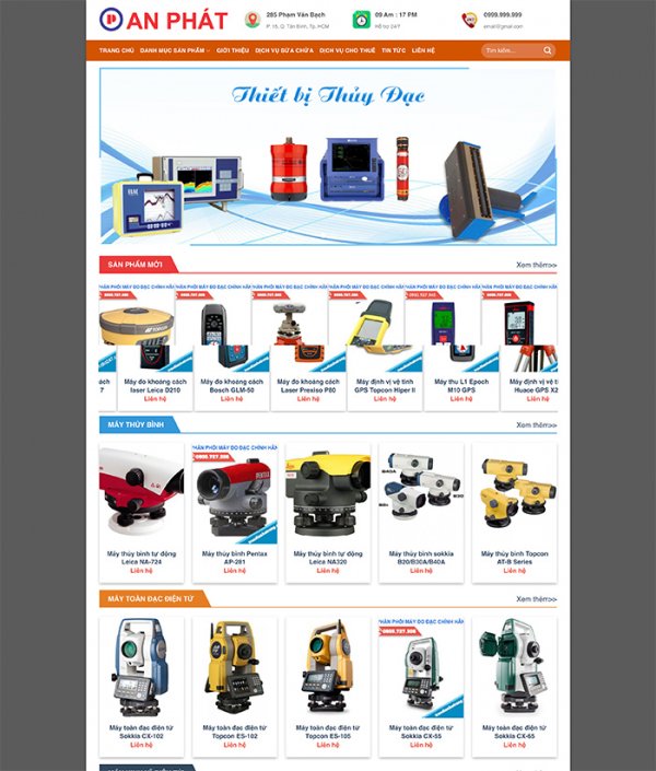 Thiết kế website bán hàng sản phẩm trắc địa Tam Nguyên Media Thiết kế website bán hàng sản phẩm trắc địa