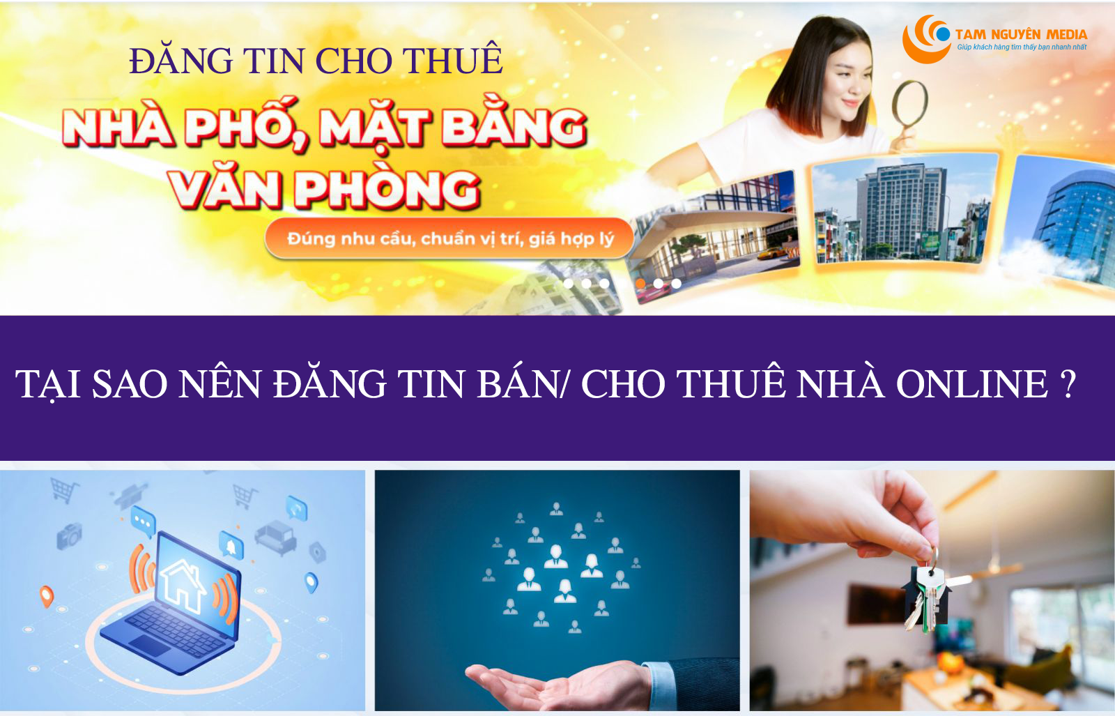 Lợi Ích Dịch Vụ Đăng Tin Cho Thuê Nhà Tại Tam Nguyên Media