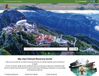 Thiết kế website du lịch Tam Nguyên Media du an web du lich kham pha - Công ty Thiết Kế Website Tam Nguyên