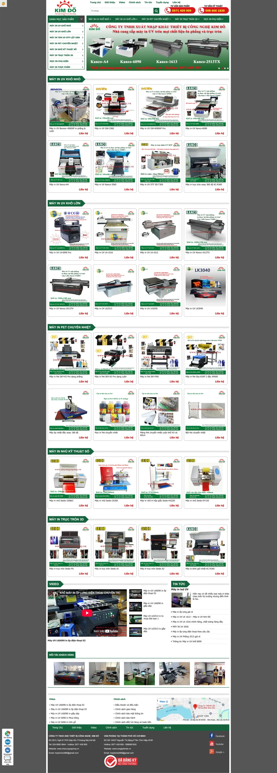 Case Study: Thiết Kế Website Máy Công Nghiệp – Khởi Đầu Cho 10 Năm Đồng Hành Tam Nguyên Media Giao diện website nhà cung cấp máy sau khi hoàn thành